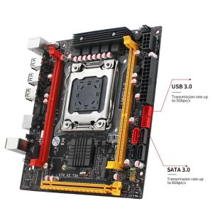 X79 Motherboard Set with E5 2670V2 CPU 2*8GB 1600MHZ REG ECC Ram Combo Support USB2.0 NVME M.2 Kit