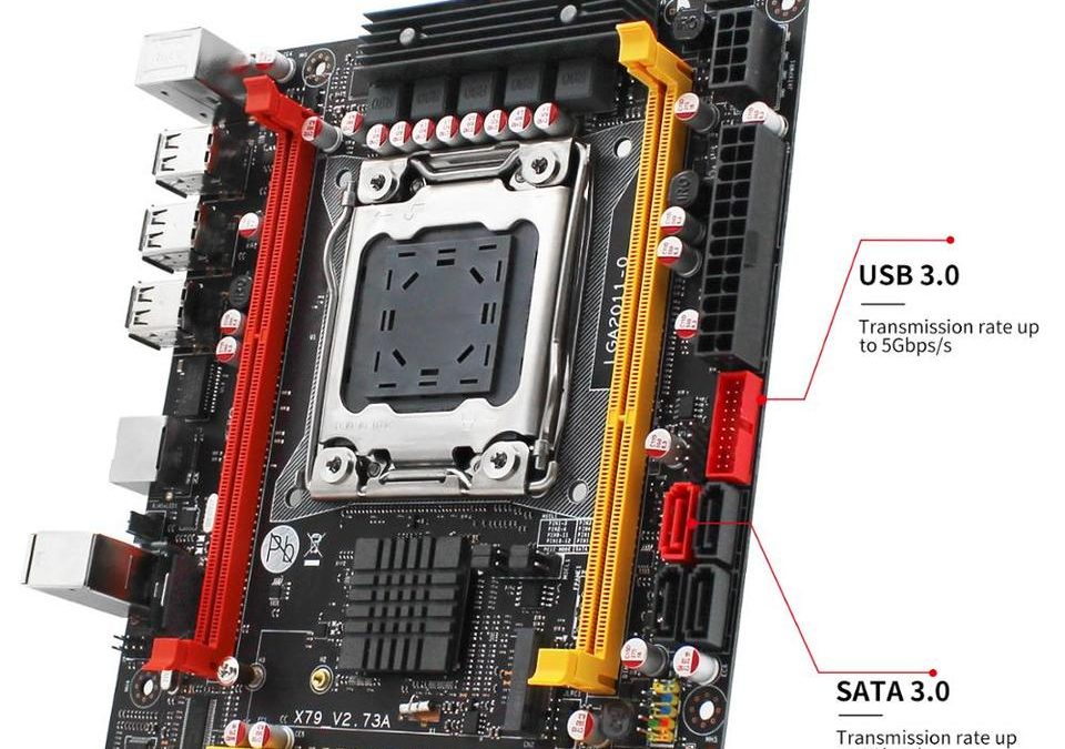 X79 Motherboard Set with E5 2670V2 CPU 2*8GB 1600MHZ REG ECC Ram Combo Support USB2.0 NVME M.2 Kit